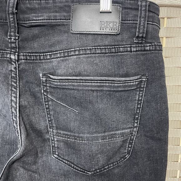 BKE NOLAN Straight Leg Jeans Men’s 34X32 Black Faded Wash Stretch Denim - Picture 5 of 10